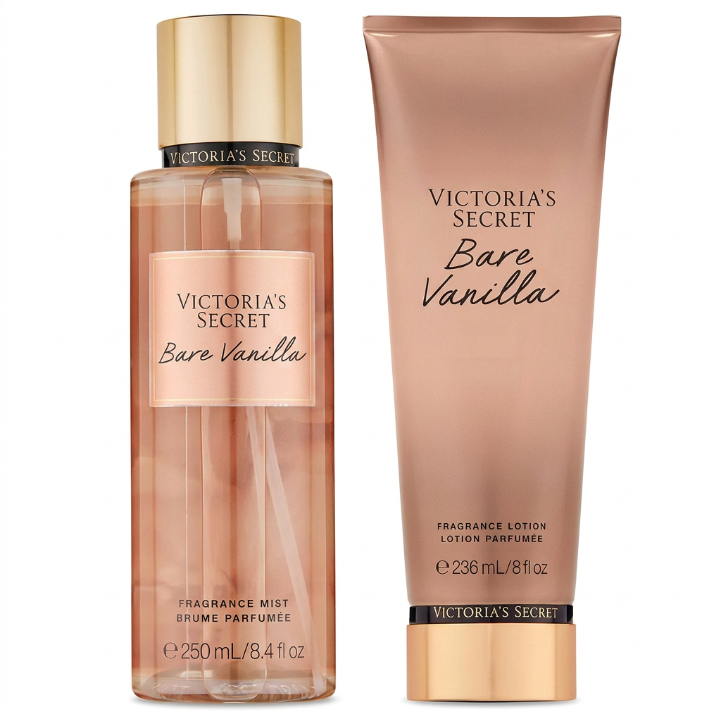 Kit Bare Vanilla Body Splash + Body Lotion Victoria's Secret Fragrância Baunilha